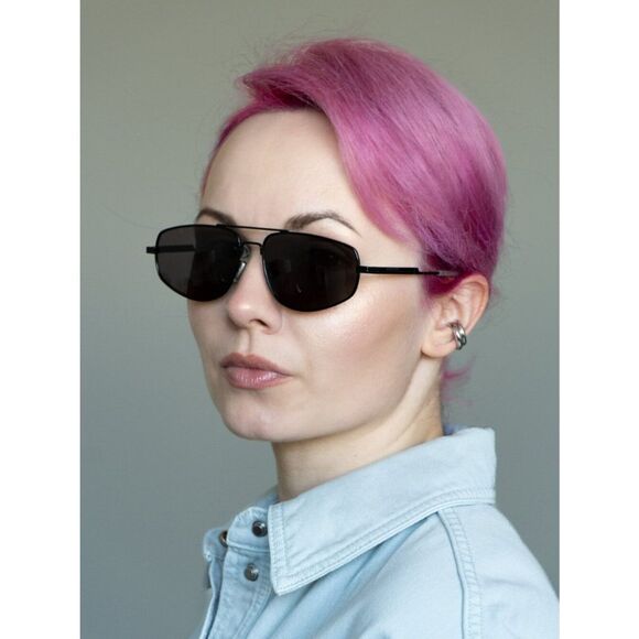 Bottega Veneta Women Sunglasses Black Grey Pilot BV1125S 001 BRAND NEW main image 8